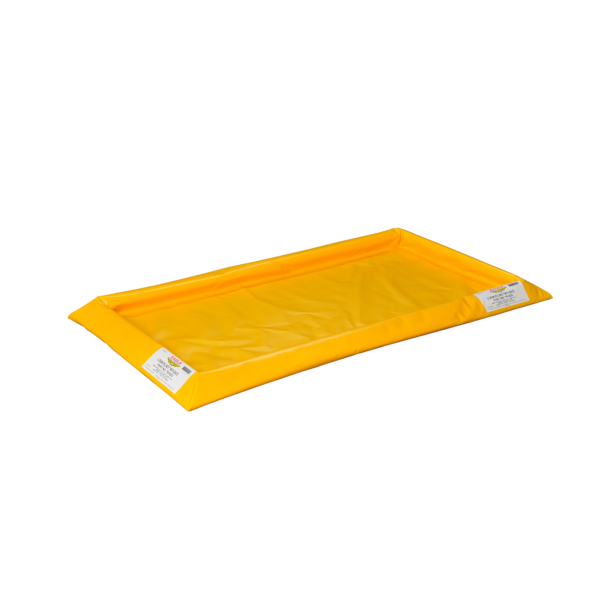 Eagle SpillNEST Spill Containment Berm — 2 Drum, 15-Gal. Capacity, Yellow, Model# T8102